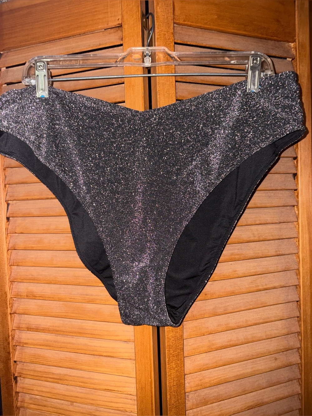 PINK shimmer swim bottoms. - Picture 3 of 4